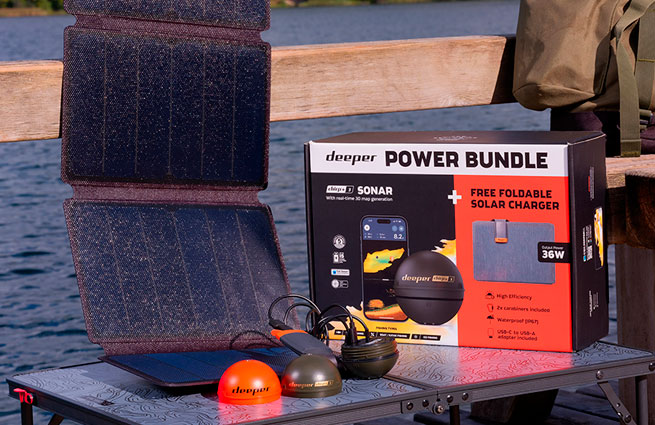 Комплект - Ехолот закидний Deeper CHIRP+ 3 та сонячна панель