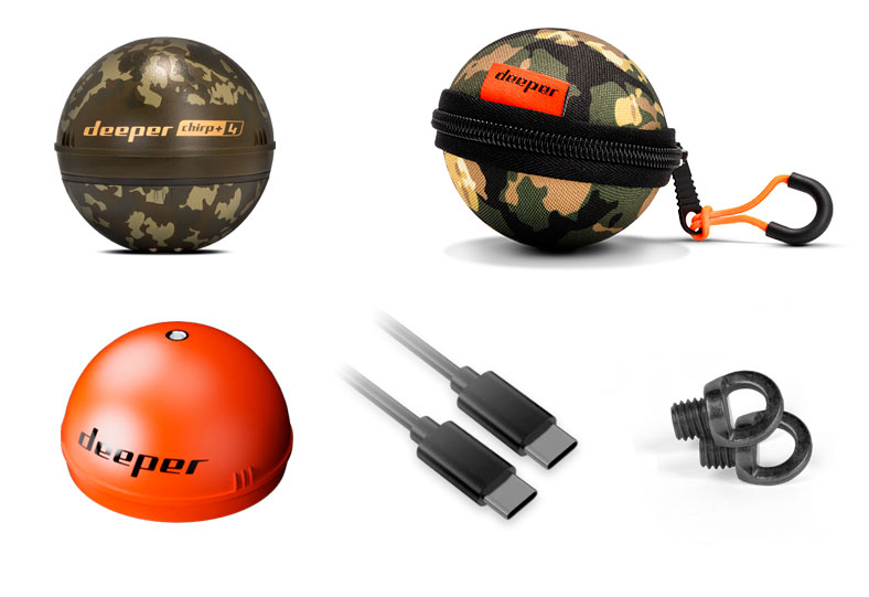 Закидний ехолот Deeper CHIRP+ 4 - Вміст коробки